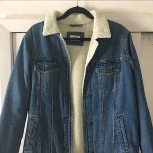 Sherpa lined denim jacket